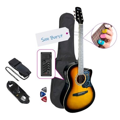 GUITARRA ELECTROACUSTICA MLC-AG23-SB-EQ-SUN METAL SUNBURST.