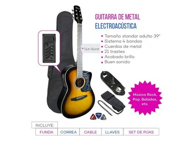 GUITARRA ELECTROACUSTICA MLC-AG23-SB-EQ-SUN METAL SUNBURST. - 2