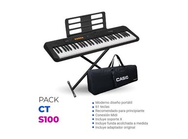 TECLADO CASIO CT-S100-PACK PORTATIL - 3