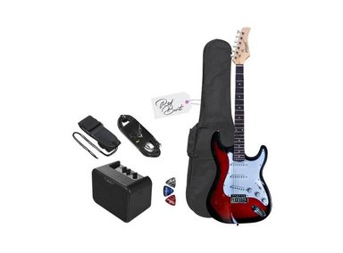 PACK ELÉCTRICO VOZZEX STRATO REDBURST AMPLIFICADOR JOYO 10W