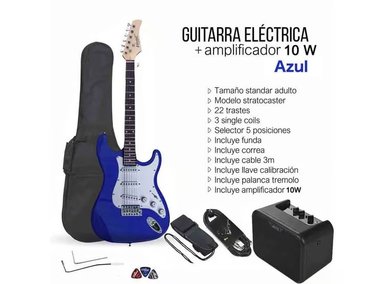 PACK ELÉCTRICO VOZZEX STRATO BLUE AMPLIFICADOR JOYO 10W - 2