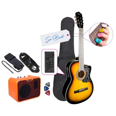 PACK ELECTROACUSTICO NYLON SUNBURST. - 1