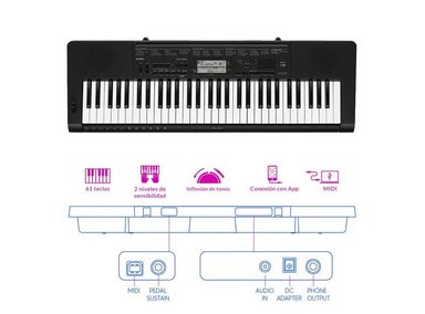 TECLADO CASIO CTK-3500 PACK SENSIBLE - 2