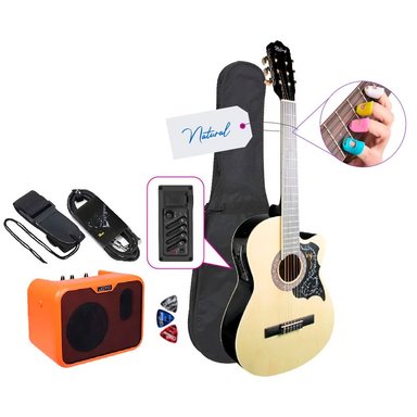 PACK ELECTROACUSTICO NYLON NATURAL.