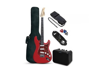 PACK ELÉCTRICO VOZZEX STRATO RED-AMPLIFICADOR JOYO 10W