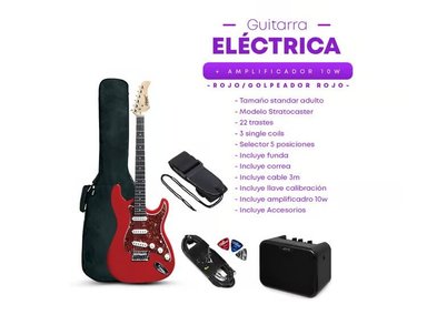 PACK ELÉCTRICO VOZZEX STRATO RED-AMPLIFICADOR JOYO 10W - 2