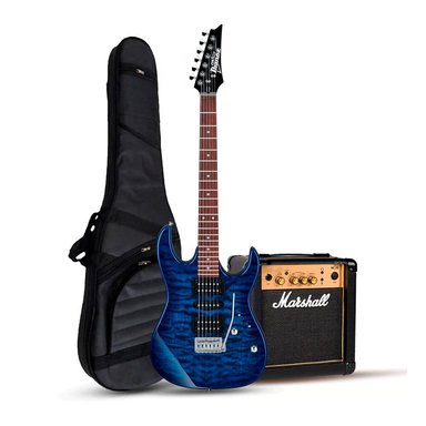 GIO GRX70QA TRASPARENT BLUE BURST - MARSHALL 10W - 1