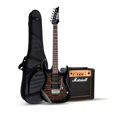 GIO GRX70QA TRASPARENT BLACK BURST - MARSHALL 10W - 1