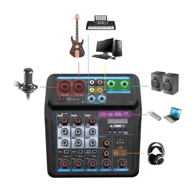 MINI MIXER INTERFACE 4 CANALES PZ-U4