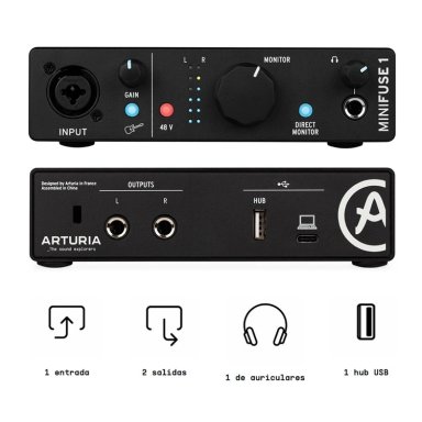 INTERFAZ DE AUDIO ARTURIA MINIFUSE 1 BLACK - 2