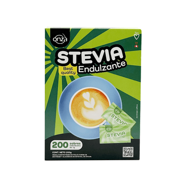 ENDULZANTE STEVIA ONZA FOODS CAJA X 200 SACHETS