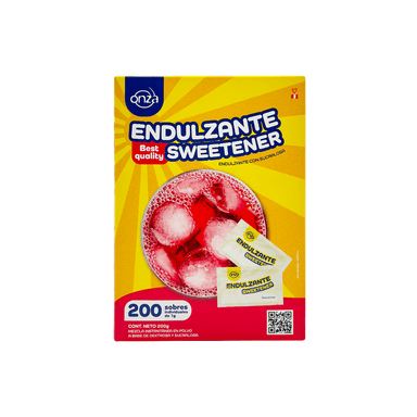 ENDULZANTE SUCRALOSA ONZA FOODS CAJA 200 SOBRES POLVO