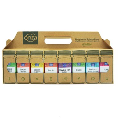 LONCHERA LOVE YOU 1 CONDIMENTOS ONZA PACK X 8