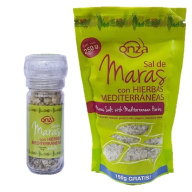 PACK SAL DE MARAS C/ HIERBAS MEDITERRÁNEAS MOLINILLO + DOYPACK