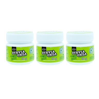 ENDULZANTE STEVIA ONZA FOODS TRIPACK POTE 20G