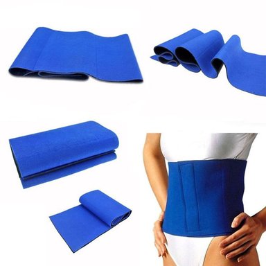 FAJA REDUCTORA PARA SUDAR ENTRENAMIENTO CINTURA ABS CARDIO AZUL TODO FIT - 3