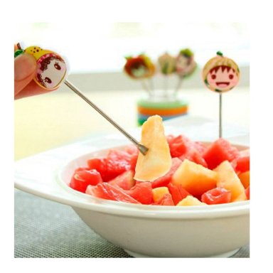 JUEGO DE MINI TENEDORES PARA FRUTAS NIÑOS CELESTE - 3