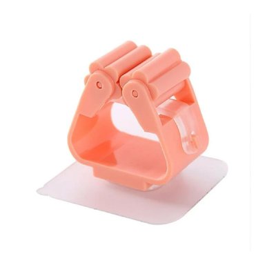 SUJETADOR GANCHO PARA GUARDAR ESCOBA ACCESORIOS ROSADO - 1
