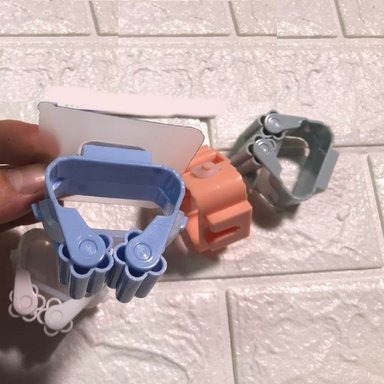 SUJETADOR GANCHO PARA GUARDAR ESCOBA ACCESORIOS ROSADO - 5