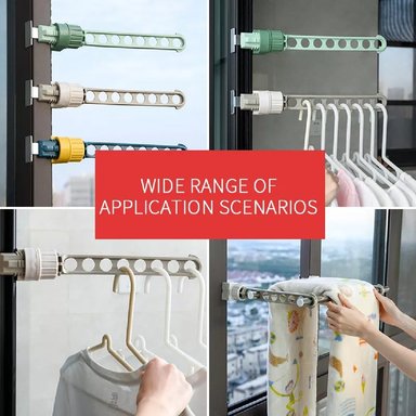 COLGADOR DE VENTANA MULTIUSOS PARA SECAR ROPA ACCESORIOS ROSADO - 4