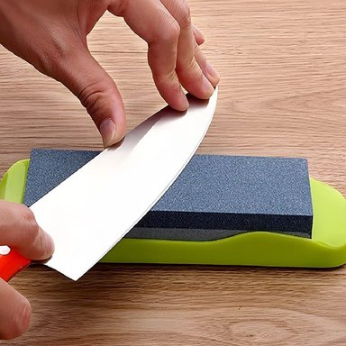PIEDRA JAPONESA AFILAR CUCHILLOS AFILADOR PROFESIONAL KNIFE SHARPENER CELESTE - 2