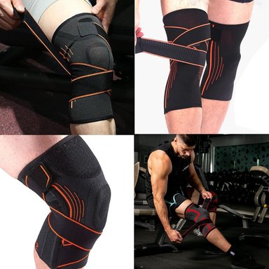 RODILLERA ELÁSTICA SOPORTE AJUSTABLE 7203 COMPRESIÓN RODILLA CROSSFIT PARA LEVANTAMIENTO DE PESAS CICLISMO - 3