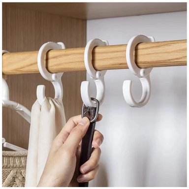 GANCHO COLGADOR DE PLÁSTICO PARA ORGANIZAR COCINA Y HOGAR X2 - 6