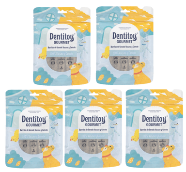 BARRITAS DE VACUNO Y CAMOTE DENTITOY GOURMET BOLSA 6 UNID PACK X 5