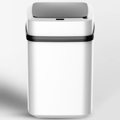 TACHO DE BASURA INTELIGENTE CON SENSOR SIN CONTACTO 13L | Blanco