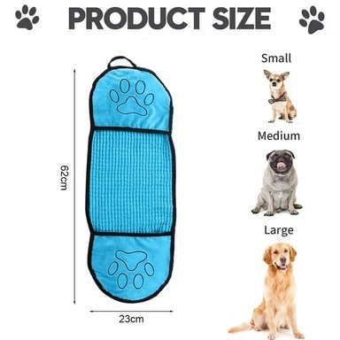 TOALLA PERRO Y GATO ABSORBENTES CELESTE - 3