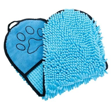 TOALLA PERRO Y GATO ABSORBENTES CELESTE - 6