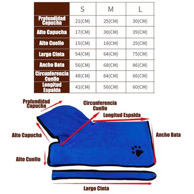 BATA MASCOTA AZUL TALLA S - 3