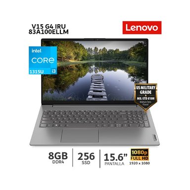 LAPTOP LENOVO V15 G4 IRU CI3-1315U/ 8GB RAM/ 256GB SSD/ 15.6”/  83A100ELLM