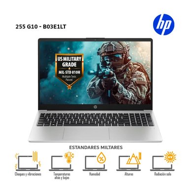 LAPTOP HP 255 G10 AMD RYZEN 7 7730U, 16GB RAM, 512GB SSD, 15.6'FHD - B03E1LT - 2