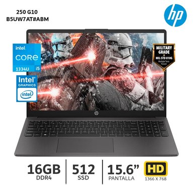 LAPTOP HP 250 G10 CORE I5-1334U / 16GB RAM / 512GB SSD / 15.6” HD – B5UW7AT#ABM - 1