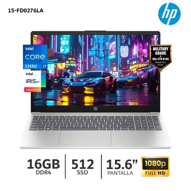 LAPTOP HP 15-FD0276LA CORE I7-1355U  16GB RAM  512GB SSD  15.6” FHD - B9TZ2LA - 1