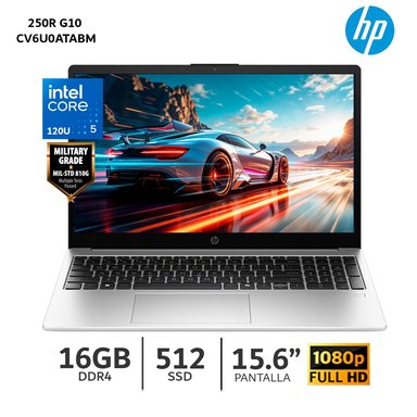 LAPTOP HP 250R G10 CORE 5-120U  16GB RAM  512GB SSD  15.6” FHD  CV6U0ATABM - 1