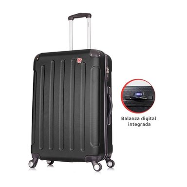 MALETA VIAJE DUKAP INTELY NEGRO 71 CM INMN BALANZA DIGITAL INTEGRADO