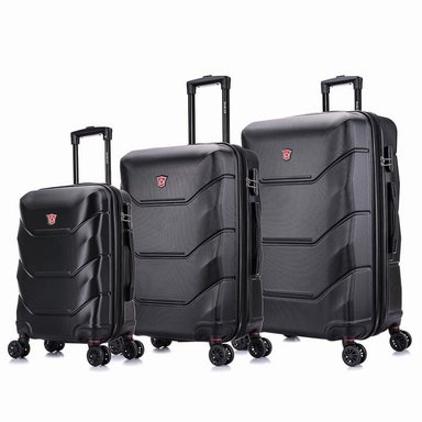MALETAS DE VIAJE SET DE 3 ZONIX NEGRO - ZOJN