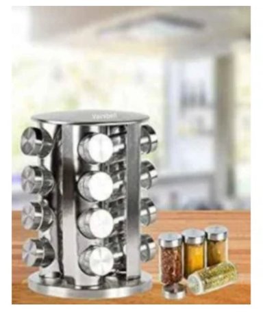 ORGANIZADOR CONDIMENTERO GIRATORIO DE 16 PIEZAS-ACERO