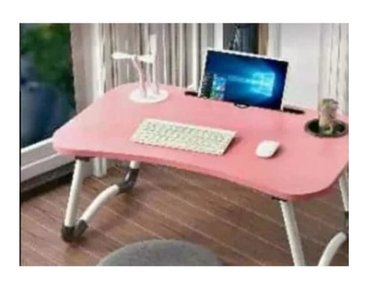 MESA PARA LAPTOP PLEGABLE CON USB ROSADO DE CALIDAD