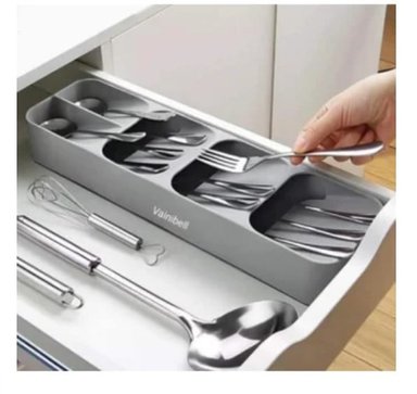 ORGANIZADOR DE UTENSILIO DE COCINA DE CALIDAD GRIS