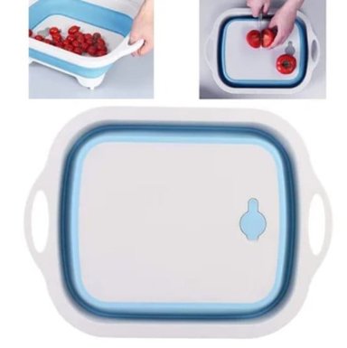 TABLA DE PICAR MULTIFUNCIONAL 4 EN 1 PLEGABLE DE CALIDAD CELESTE