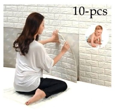 PAPEL TAPIZ LADRILLO EN ALTO RELIEVE 3D DE CALIDAD 10 PIEZAS