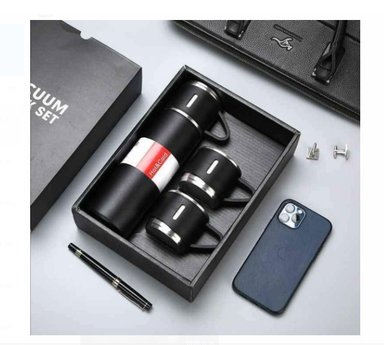 SET DE TERMOS CON 3 TAZAS A1 NEGRO