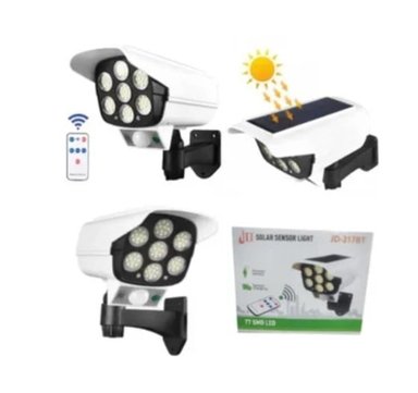 LÁMPARA VAINIBELL LAMAPARA SOLAR SENSOR MOVIMIENTO FORMA CAMARA SEGURIDAD + CONTROL