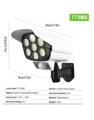 LÁMPARA VAINIBELL LAMAPARA SOLAR SENSOR MOVIMIENTO FORMA CAMARA SEGURIDAD + CONTROL - 2