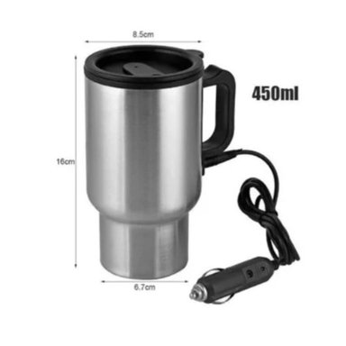 TAZA MUG ELECTRICO DE ACERO PARA AUTO DE CALIDAD.
