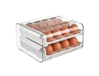 CONTENEDOR PORTA HUEVOS ORGANIZADOR ACRÍLICO DE COCINA ALACENA DE CALIDAD.