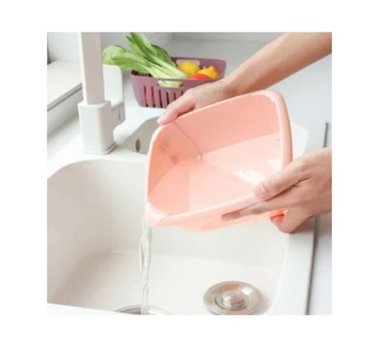 TAPER ESCURRIDOR MULTIFUNCIONAL 2 EN 1 CON TAPA- ROSADO - 2